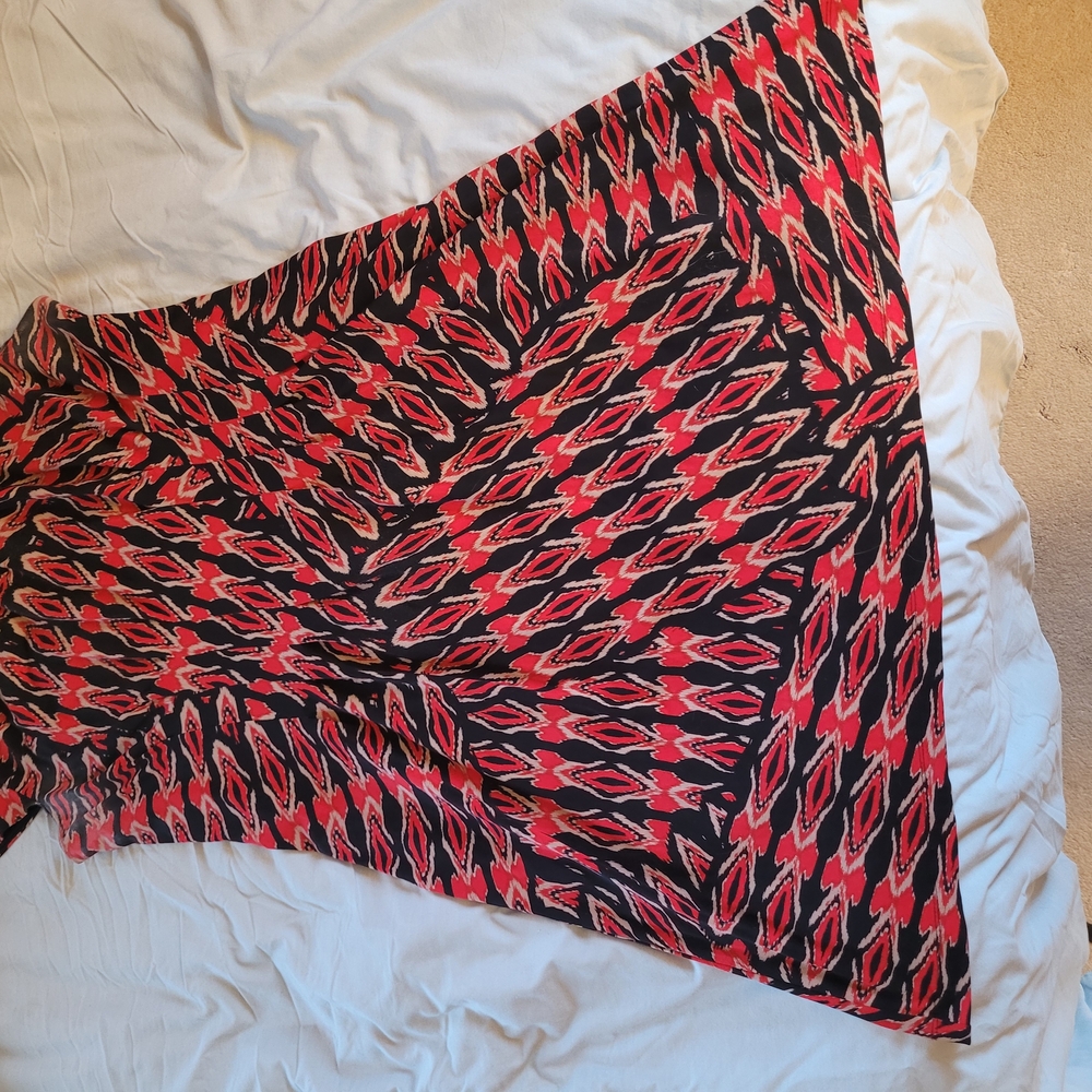 Chetta B Red and Black Patterned Dress